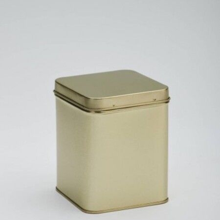 Tea Caddy - Plain Silver or Gold Tin