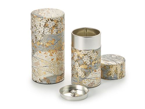 Japanese Washi-Paper Wrapped Caddy - Grey