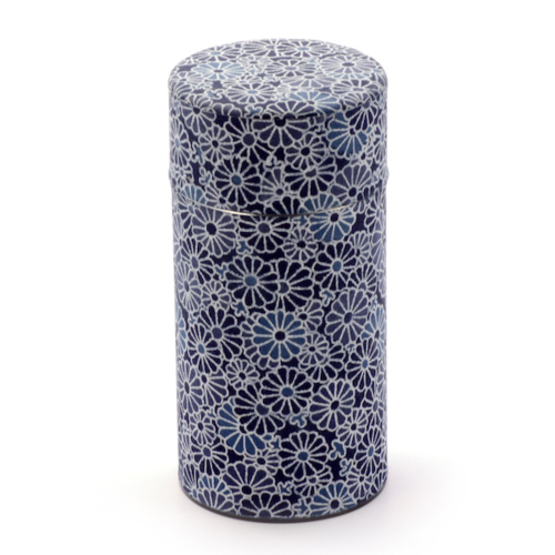 Tea Tin Round 150g Floral Pattern